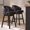 Brown, variant on 360 Degree Swivel Bar Stool Set of 2, Brown Contemporary Stools with Nailhead Trim & Button Tufted Back, Rubber Wood Frame, 31.25" Seat Height for Kitchen Island and Home Bar