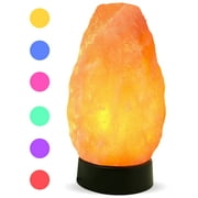 Himalayan Glow Multicolor USB Salt Lamp with Plastic Base, 4-6 lbs