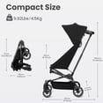 thumbnail image 2 of QPlay Ultra Lightweight Travel Stroller for Ages Baby 6 Months to 4 Years Old, Toddlers Umbrella Stroller with One-Hand Fold, Reclining Seat, Airplane Carry-on Size– 9.48lbs, 2 of 9
