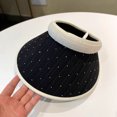 thumbnail image 3 of SikaFu Diamond Empty Top Hat Casual Sunscreen Summer Cycling UV Outdoor Outdoor Outdoor Shading Showed Face Hoop Hat, 3 of 6