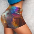 thumbnail image 4 of Fotbe Rainbow Lamb Breakfast Seamless Shorts, Womens Workout Shorts High Waist Stretch Booty Short for Gym/Yoga/Running/Biking-Large, 4 of 9