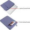 thumbnail image 3 of Mosiso Polyester Vertical Style Water Repellent Laptop Sleeve Case Bag Cover with Pocket for 15-15.6 inch Notebook, MacBook Pro 16 inch M4 M3 M2 M1 2024-2019, Lavender Gray, 3 of 5