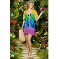 thumbnail image 3 of HAPPY BAY Women's Beachwear Summer Swim Beach Dress Cover ups for Swimwear Women Short Flowy Swimsuit Coverups Tops XL-XXL Multicolor, Tie Dye, 3 of 4