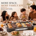 thumbnail image 3 of SENSCHEF Cleansnap Everyday 20 inch Electric Griddle, 1700W Rapid Heating, Foldable Anti-Mess Shield, ILAG Nonstick, Dishwasher Safe, Wooden Black, 3 of 12
