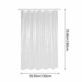 thumbnail image 3 of Linnome Semi Transparent Shower Curtain Circular Patterns Thick Waterproof Bathroom Curtain Liner with Reinforced Rustproof Grommet Rings Clear#01, 3 of 8