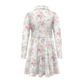 thumbnail image 5 of DISNIMO Rose Dress for Girls Dress with Flowers Kids Skater Dresses for Children Fall Outfits for Girls Dresses Long Sleeve Dress Children 7-8 Years Kids Midi Dress Girl Swing Dress Child Twirling, 5 of 7