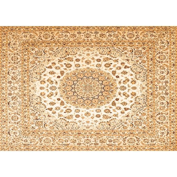 Ahgly Company Indoor Rectangle Persian Orange Traditional Area Rugs, 5' x 7'