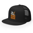 thumbnail image 4 of The Lake is Calling Bring Booze Flat Bill Trucker Hat, Funny Mesh Snapback Cap for Lake Days and Boating (Black), 4 of 6