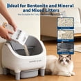 thumbnail image 6 of Self Cleaning Litter Box - Automatic Cat Litter Box with APP Control - Odor-Free Waste Disposal Includes Trash Bags - Large Waste Bin - Open-Top - for Multiple Cats - Light Grey, 6 of 9