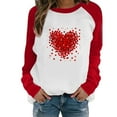 thumbnail image 1 of Gibobby Sudadera con forro polar Mujer Blusa con capucha y cuello redondo con estampado de amor para el día de San Valentín para mujer (Rojo, M), 1 of 4