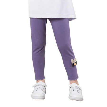 

Dr.Eam Toddler Trousers Girls Leggings Autumn And Winter Plus Fleece Thickened Plush Baby Pants Children S Pantyhose Bottom Casual Relaxed Y2K Streetwear Purple 3 Y-4 Y