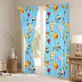 thumbnail image 3 of Homewish Dinsaur Tiger Zebra Curtains Pack of 2 (42x84 Each),Cute Zoo Animal Curtains Blackout,Blue Gray Orange Bedroom Curtains For Boys Kids,Breathable Home Decor, 3 of 6