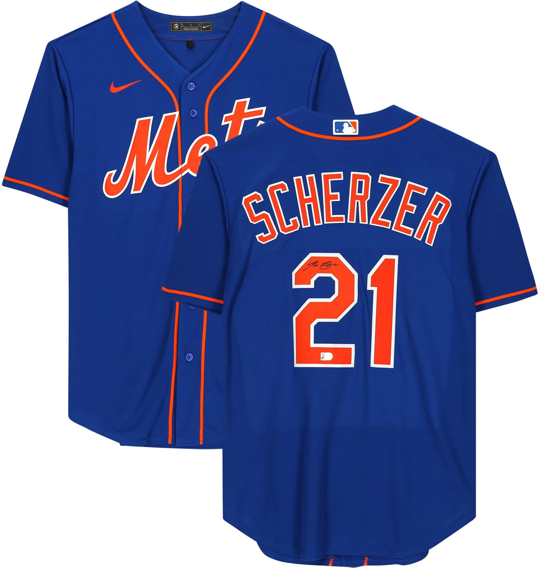 Max Scherzer New York Mets Autographed Royal Replica Jersey Fanatics