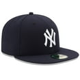 thumbnail image 3 of Men's New Era Navy New York Yankees Game Authentic Collection On-Field 59FIFTY Fitted Hat, 3 of 52