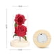 thumbnail image 3 of Rosa de cristal para decoración de bodas | Cúpula romántica de vidrio de borosilicato con base de madera de pino | Exhibición de flores artificiales | Regalo navideño para el hogar | Regalo de, 3 of 5