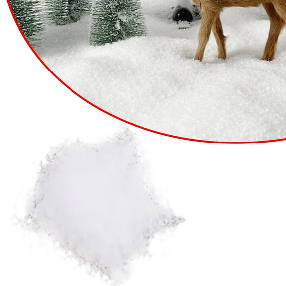 Artificial Powder For Christmas Decor,Decoration Artificial For Christmas Decoration For Crafts Village Displays Dry Plastic Snowflakes For Holiday Decor Craft Winter Displays