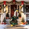 thumbnail image 6 of Qonioi Christmas Goose Outfit for 23 Inch Statue, Festive Goose Clothes with Hat, Holiday Costume Decor for Outdoor Lawn Garden Patio, 6 of 7