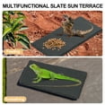 thumbnail image 6 of Unique Bargains Reptiles Slate Rocks Basking Surface Reptile Basking Platform Enhances Climbing Activity 7.87"x3.94" Black Gray, 6 of 7
