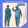 thumbnail image 4 of Pijamas unisex para adultos, de franela, de una pieza, para disfraz de Halloween, ropa de dormir para el hogar X, 4 of 4
