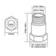 thumbnail image 3 of 2 Pcs M18x1.5 Stainless Steel Thread Adapter,oxygen Sensor Adapter Oxygen O2 Sensor, 3 of 5