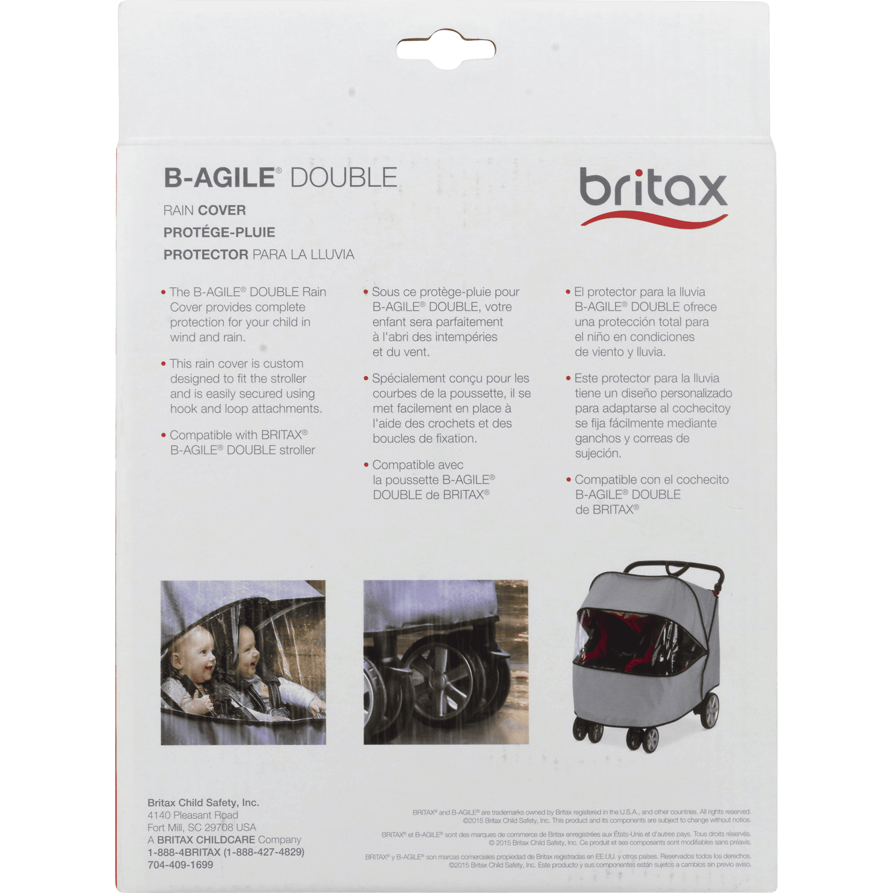 britax b agile double rain cover