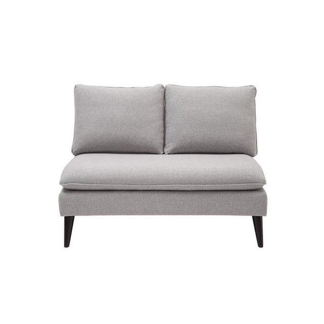 Vera Upholstered Cushioned Settee Light Grey