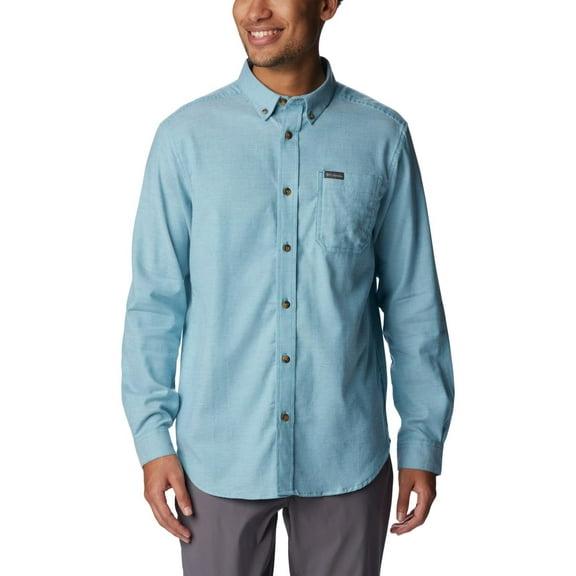 Columbia Men's Rapid Rivers II Long Sleeve Shirt, Shasta Oxford, X-Large