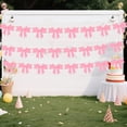 thumbnail image 2 of 2 String of 8 PCS Valentines Party Decoration Bow Garland, Coquette Party Decorations,Bow Birthday Decor for Girls, Bachelorette Decorations 2025,Baby Girl Banner and Garland for Shower Pink, 2 of 9
