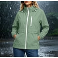 thumbnail image 2 of HAiming Womens Waterproof Jackets Long Sleeve Casual Zip up Casual Workout Jackets with Pockets Winter Outdoor Jackets, 2 of 9