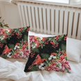 thumbnail image 6 of Throw Pillow Covers 18x18 Inch Set of 2, Cardinal Bird Waterproof Outdoor Pillow Covers, Winter Poinsettia Pine Cones Berry Black Decorative Cushion Pillowcases for Couch, Sofa, Bed, Garden, Patio, 6 of 9