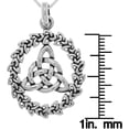thumbnail image 2 of Jewelry Trends Sterling Silver Celtic Trinity Knotwork Pendant on 22 Inch Box Chain Necklace, 2 of 3