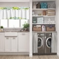 thumbnail image 5 of LALILO Kitchen Curtains and Valances Set of 3 36" Green Window Treatment Tiers for Window Decor, 5 of 5