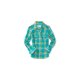 thumbnail image 1 of Aeropostale - Camisa con botones a cuadros brillantes para mujer, verde, mediano Aeropostale Camisa con botones, 1 of 1