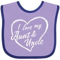 thumbnail image 3 of Inktastic I Love My Aunt and Uncle in White Chalk Heart Boys or Girls Baby Bib, 3 of 4