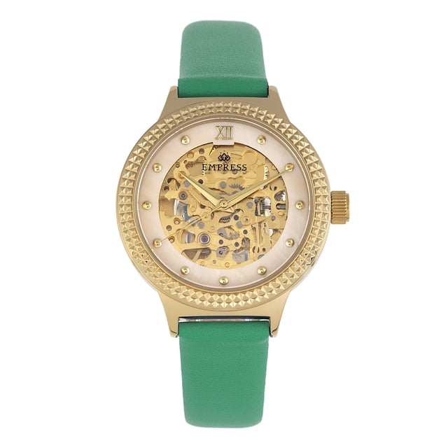 Reloj Empress Alice EMPEM3203 Automático MOP Esqueleto Verde