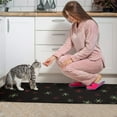 thumbnail image 3 of Black Christmas Star Pattern Kitchen Rugs Sets Of 2,Anti Fatigue Kitchen Mat Rugs Non Slip Washable,Decorative Kitchen Floor Mats for Kitchen,Sink,Laundry,17"x30"+17"x47", 3 of 7