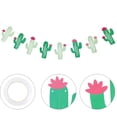 thumbnail image 3 of Summer Theme Wedding Parties Decorations Double Sided Cactus Banner Pennant (Rope and Accessories for Randomly Color), 3 of 6