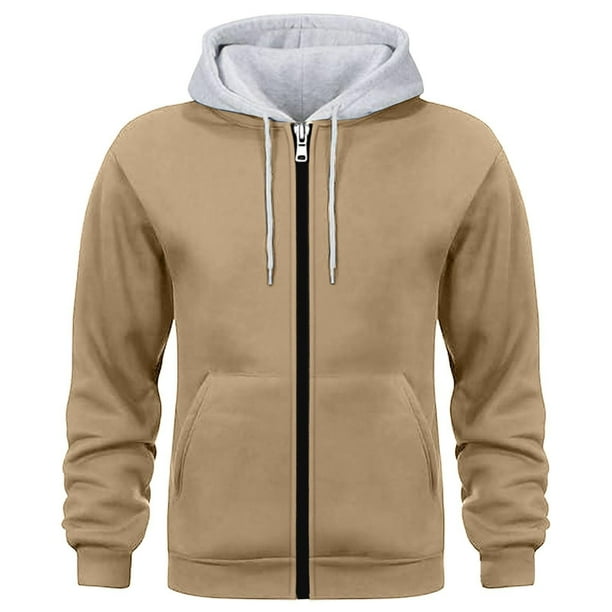pstuiky camisa de manga larga para hombre, Sudadera deportiva de manga larga con capucha y bolsillos múltiples para hombre, estilo cargo, informal, para entrenamiento Tops casuales para hombres m