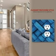 thumbnail image 4 of Blue Fabric Mix Light Switch Cover Decorative Switch Plates and Outlet Covers Wall Plate for Electrical Kitchen Home Office Art Decor Mid-size, 4 of 4
