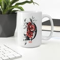 thumbnail image 3 of Monogrammed Floral Mug with Letter D, Personalized Ceramic Coffee Cup 11oz 15oz with Name Initial, Great for Women, Mom, Daughter, Daily Use or Casual Gatherings, 3 of 6
