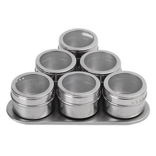 Jot Magnetic Round Plastic Containers, 3.75 in.  Metal containers, Desktop  accessories, Container