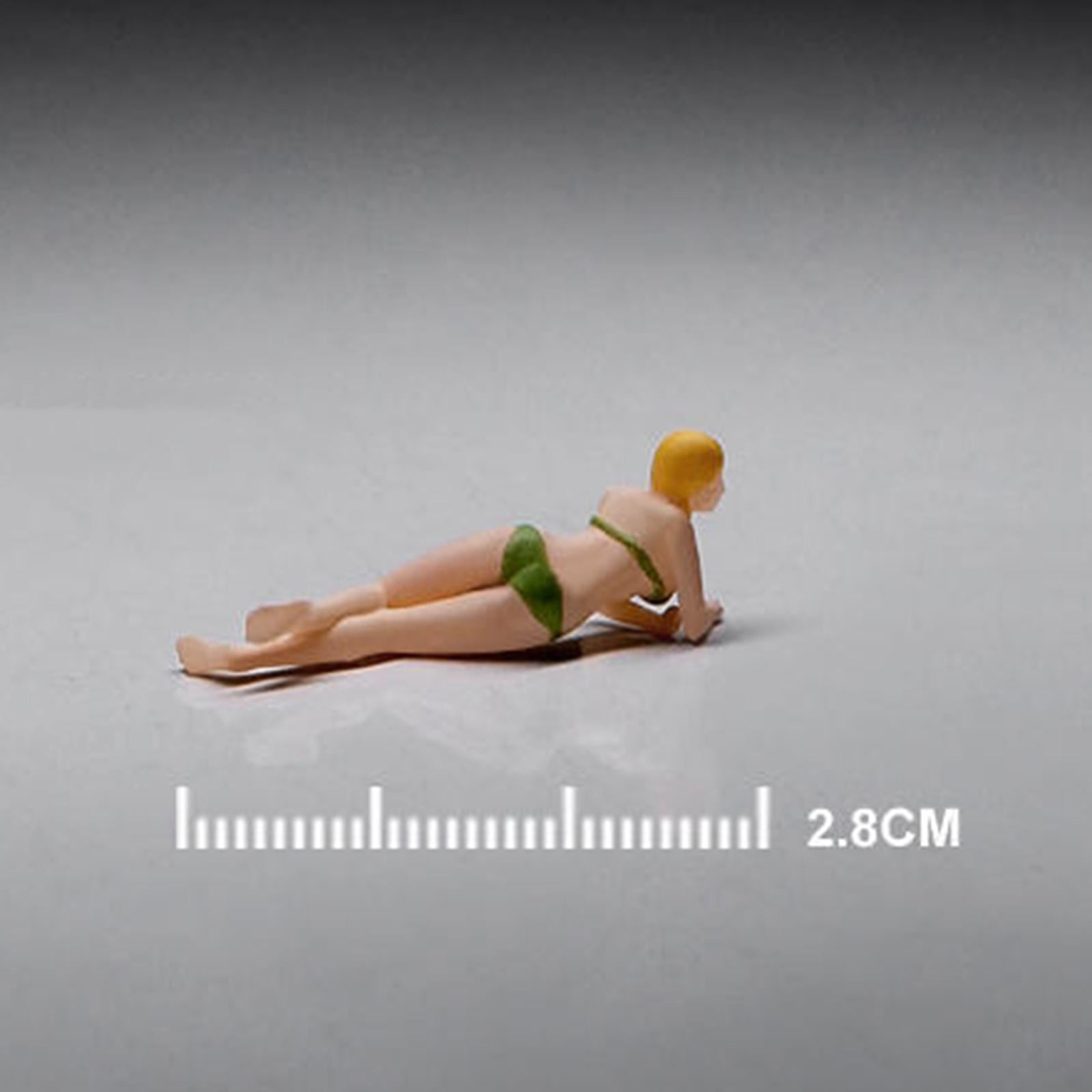 LeeQinersw Beach Beauties in Bikini Female Figures Diecast Figurine Set for 1/64 Models