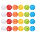 thumbnail image 1 of FELTECHELECTR 24 pelotas de plástico perforadas para jugar, huecas, para practicar y entrenar (colores variados), 1 of 6