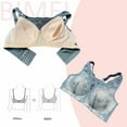 thumbnail image 6 of BIMEI Women Mastectomy Bra Breast Prosthesis with Pockets Wirefree Comfort Everyday Bra H24,Blue,38A/B/C, 6 of 7
