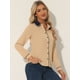 thumbnail image 3 of Blusa De Manga Larga Con Cuello Peter Pan Para Mujer Caqui XL, 3 of 6