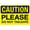Warning Sign 4, variant on Caution Possible Wet Floor Bilingual Spanish Sign - 8"x12" Metal Danger Warning Sign with Landscape Icon for Man Cave Yard Indoor Outdoor