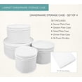 thumbnail image 2 of LAMINET 4 Piece Quilted Plate Storage Set - Holds Up to 48 Plates with Padded Inserts - WHITE 6500-FBM, 2 of 7