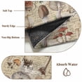 thumbnail image 6 of 2x3 Ft Entryway Area Rug, Mushroom Kitchen Rug Runner Washable Floor Mat, Pastoral Summer Botanical Watercolor Rustic Non Slip Indoor Door Mat Throw Carpet for Bathroom Living Room Bedroom, 6 of 8