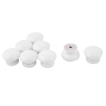 Uxcell Apartment Round Head Cabinet Drawer Door Handle Grip Pull Knobs Wood Color 8pcs