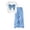 Blue, variant on FSYBOA Girls Casual Outfit Sets, 2 Piece Fashion Vacation Summer Kids Clothing Set Pink Size 14-16T
